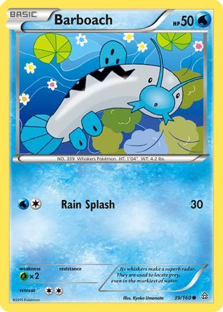 Barboach 39/160 - XY  Primal Clash Reverse Holofoil