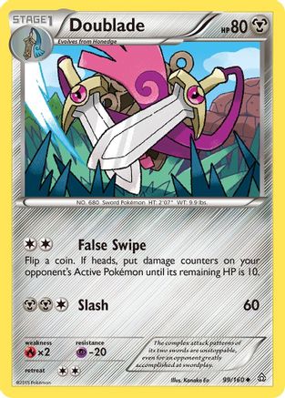Doublade 99/160 - XY  Primal Clash Reverse Holofoil