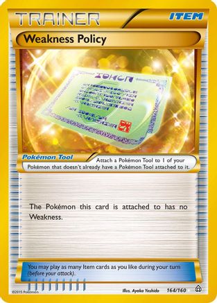 Weakness Policy (164 Secret Rare) 164/160 - XY  Primal Clash Holofoil