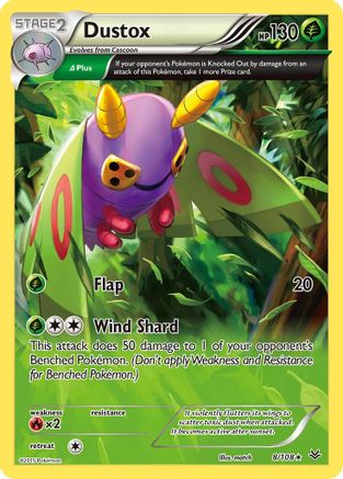 Dustox (8 Delta) 8/108 - XY  Roaring Skies Reverse Holofoil