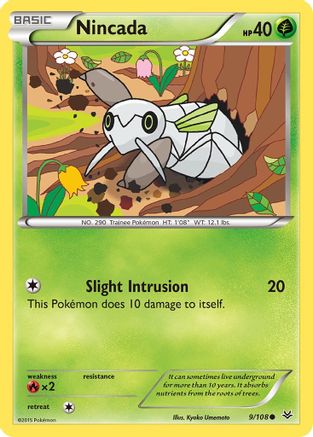 Nincada 9/108 - XY  Roaring Skies Reverse Holofoil