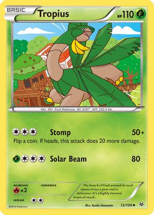 Tropius 12/108 - XY  Roaring Skies Reverse Holofoil