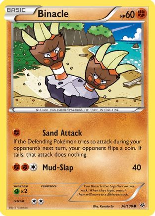 Binacle 38/108 - XY  Roaring Skies Reverse Holofoil