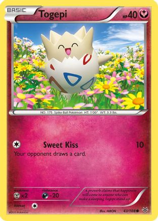 Togepi 43/108 - XY  Roaring Skies Reverse Holofoil