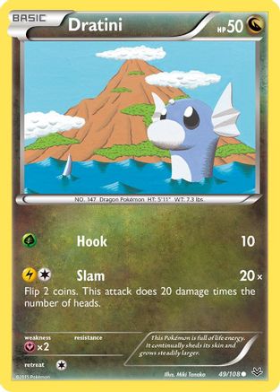 Dratini 49/108 - XY  Roaring Skies Reverse Holofoil