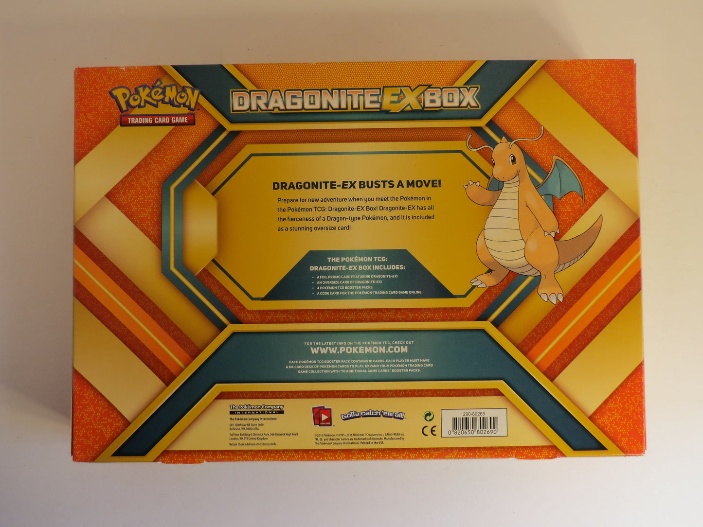 Dragonite EX Box Collection Box Pokemon Sealed