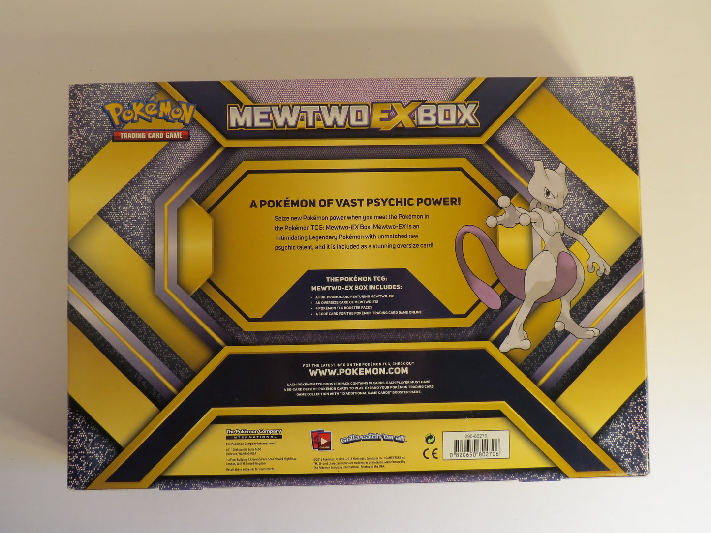 Mewtwo EX Box Collection Box Pokemon Sealed