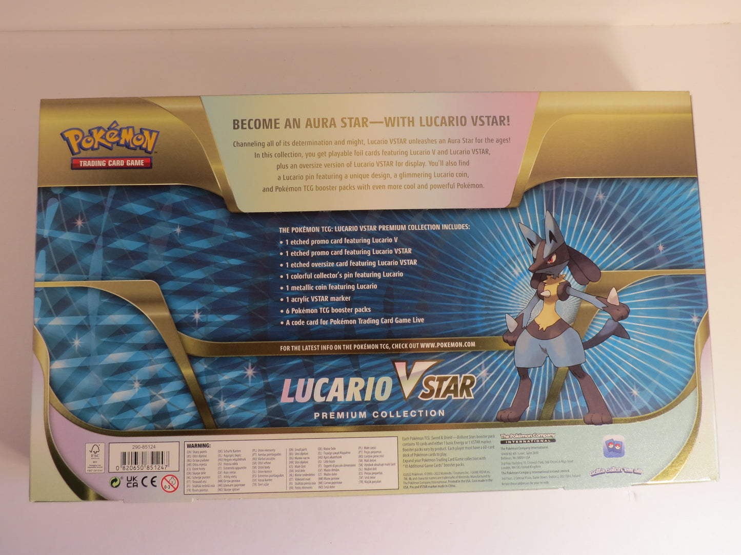 Lucario VStar Premium Collection Box Pokemon Sealed