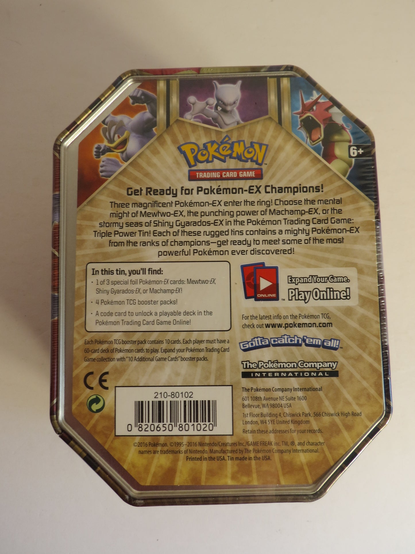 Mewtwo EX Triple Power Pokemon Tin Sealed