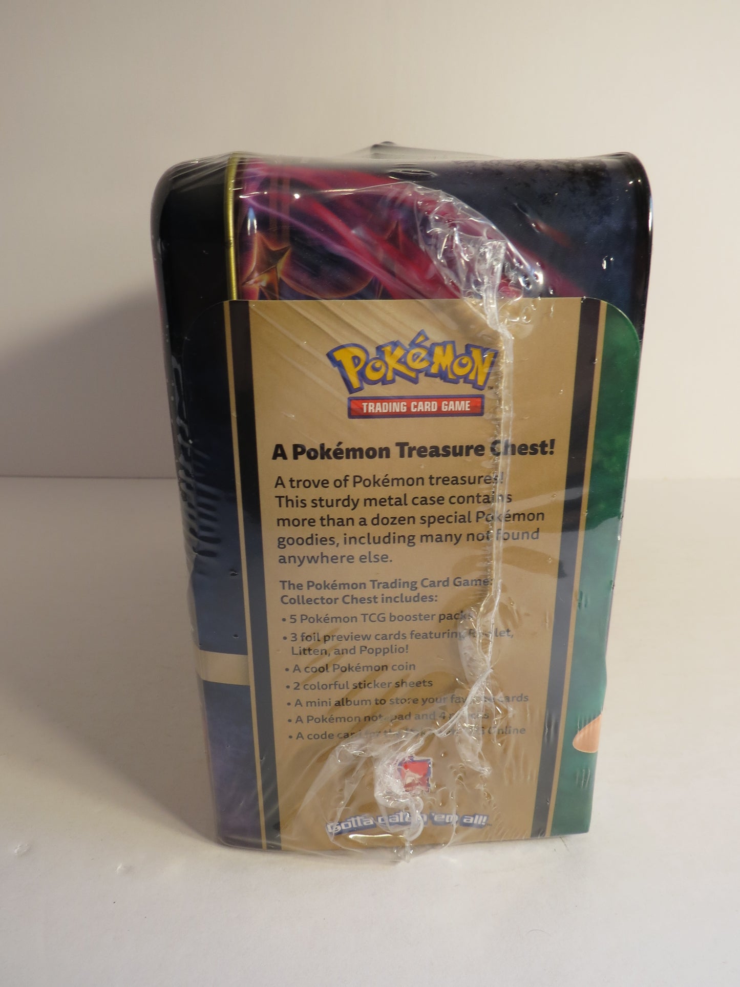 Sun & Moon 2017 Pokemon Treasure Chest Lunch Box Collector's Tin Sealed