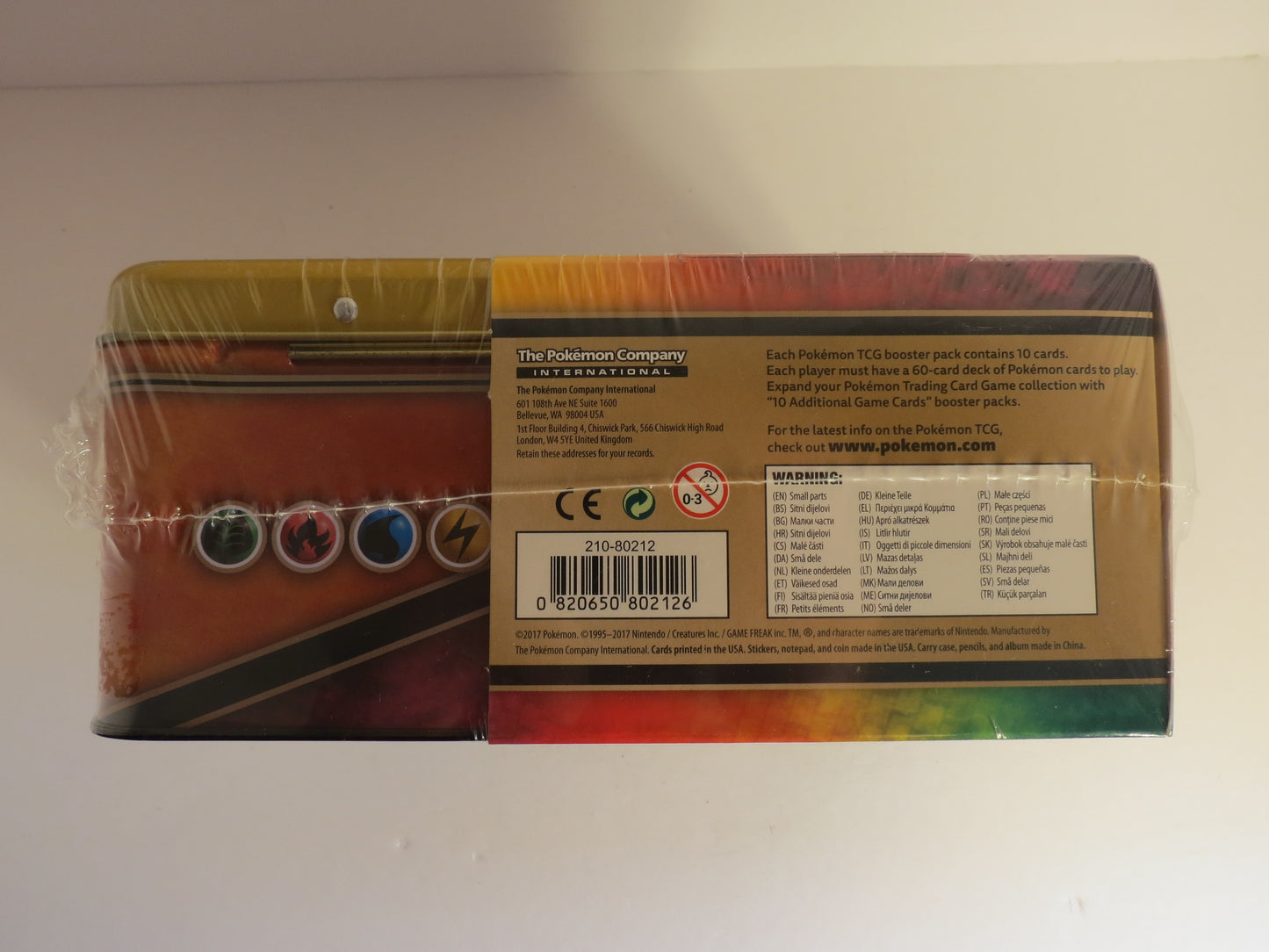 Sun & Moon 2017 Pokemon Treasure Chest Lunch Box Collector's Tin Sealed