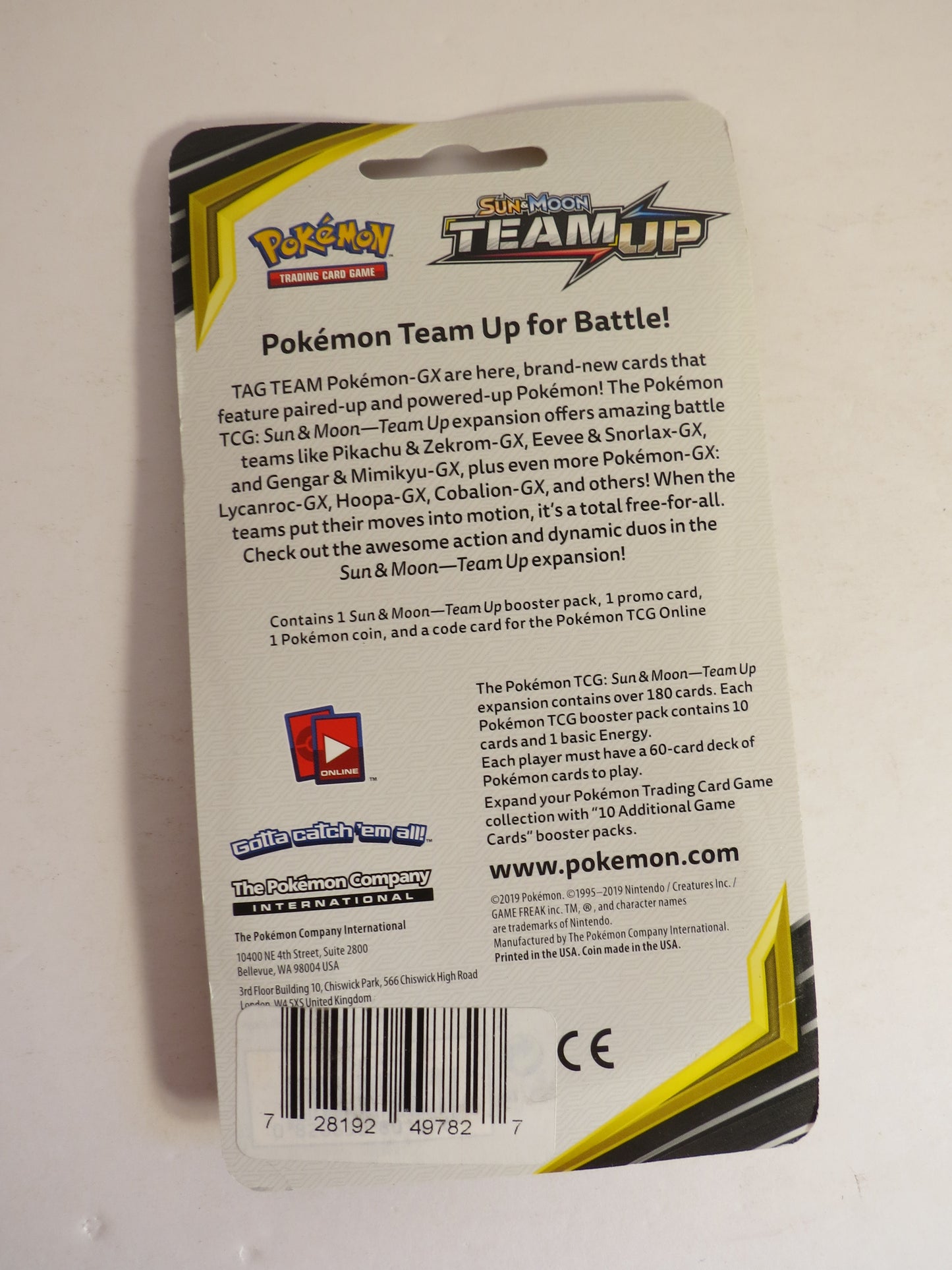 Sun & Moon Team Up Pokemon Booster Blister Pack Checklane Mimikyu Promo & Coin