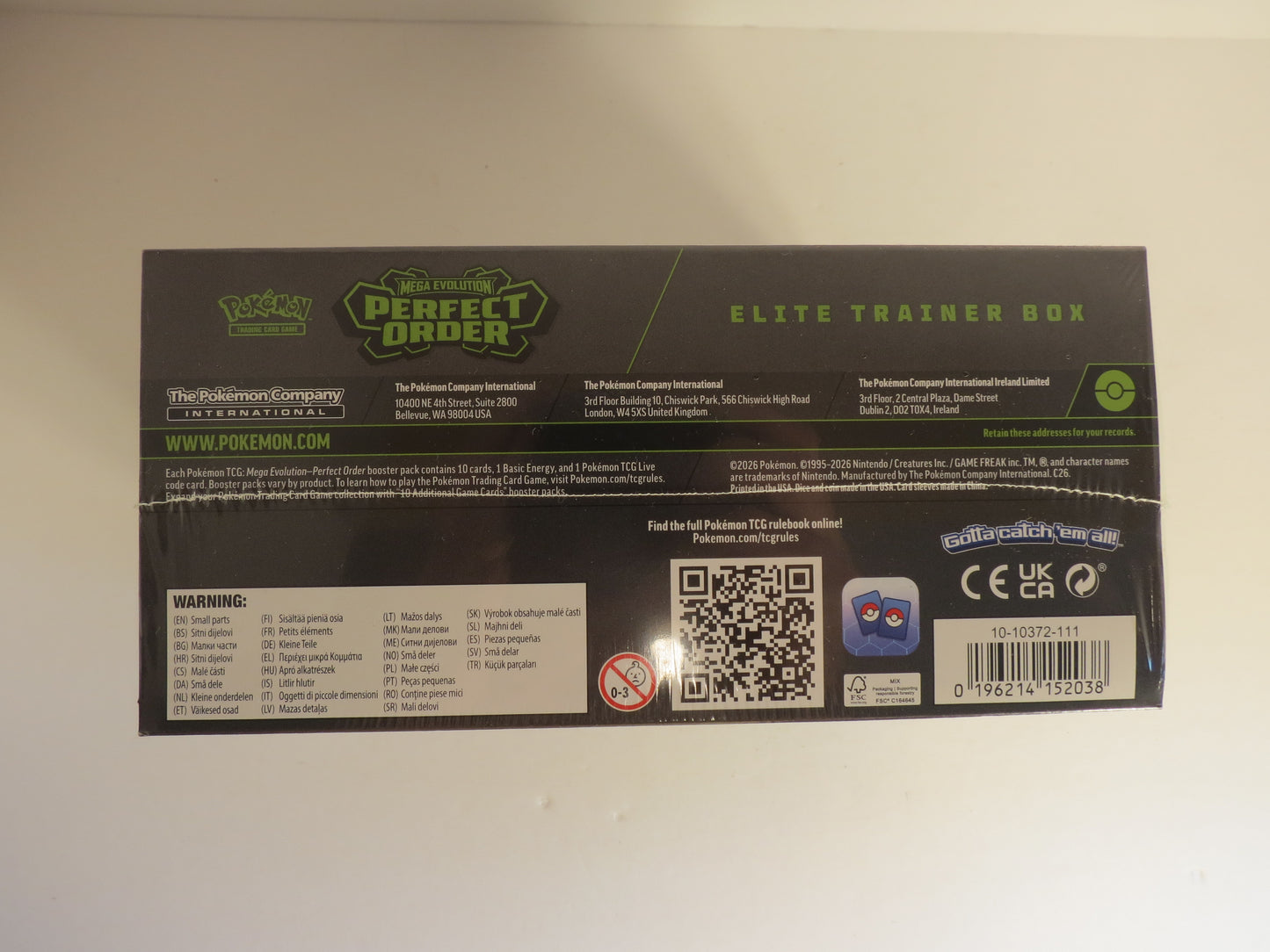 Mega Evolution Perfect Order Pokemon Elite Trainer Box ETB Sealed