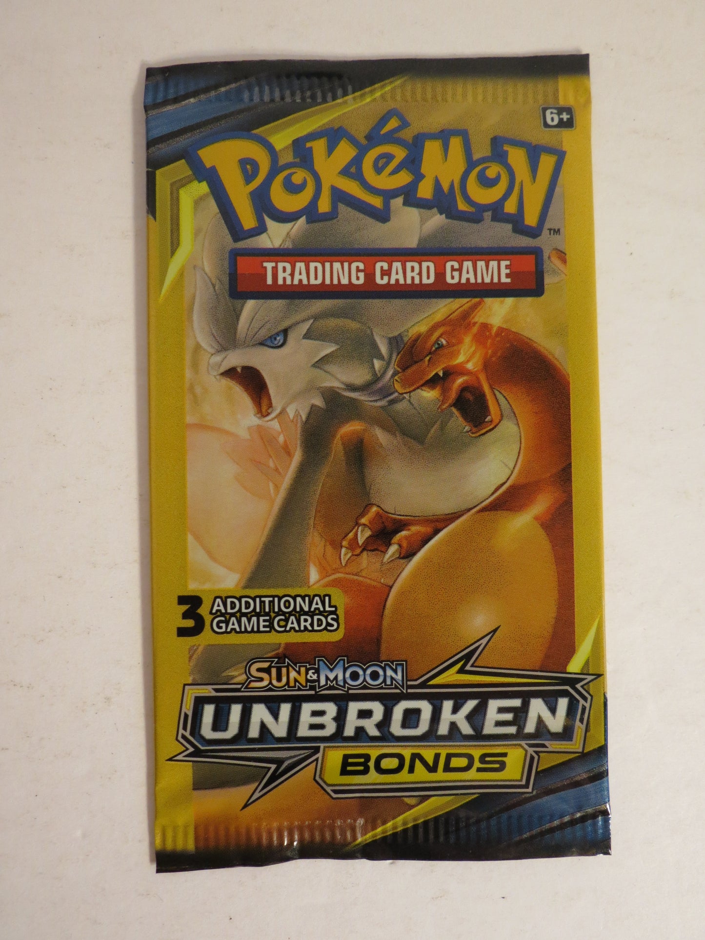 Sun & Moon Unbroken Bonds 3 Card Booster Pack Charizard Reshiram Art Pokemon Sealed
