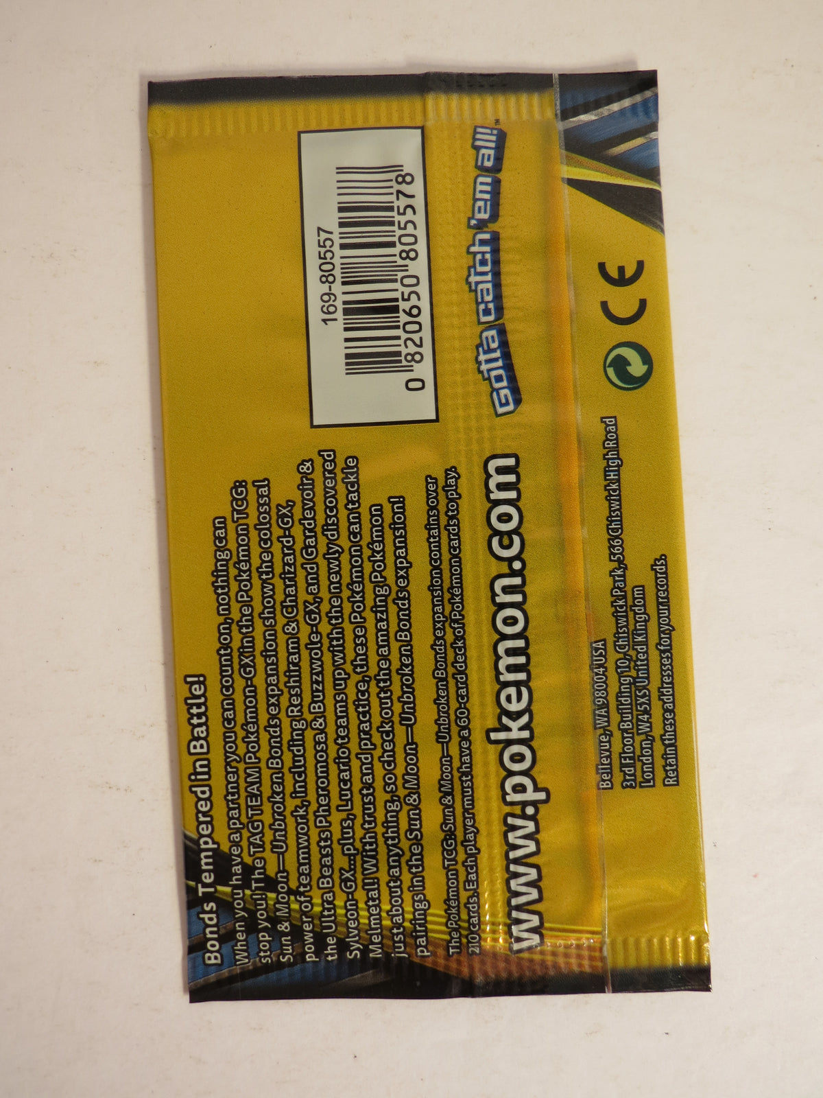 Sun & Moon Unbroken Bonds 3 Card Booster Pack Charizard Reshiram Art Pokemon Sealed