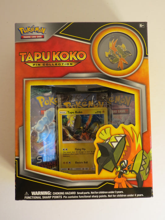 Tapu Koko Pin Collection Box Guardian's Rising Pokemon Sealed