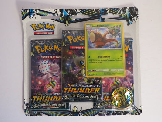 Sun & Moon Lost Thunder Triple Booster Blister Pack Alolan Exeggutor