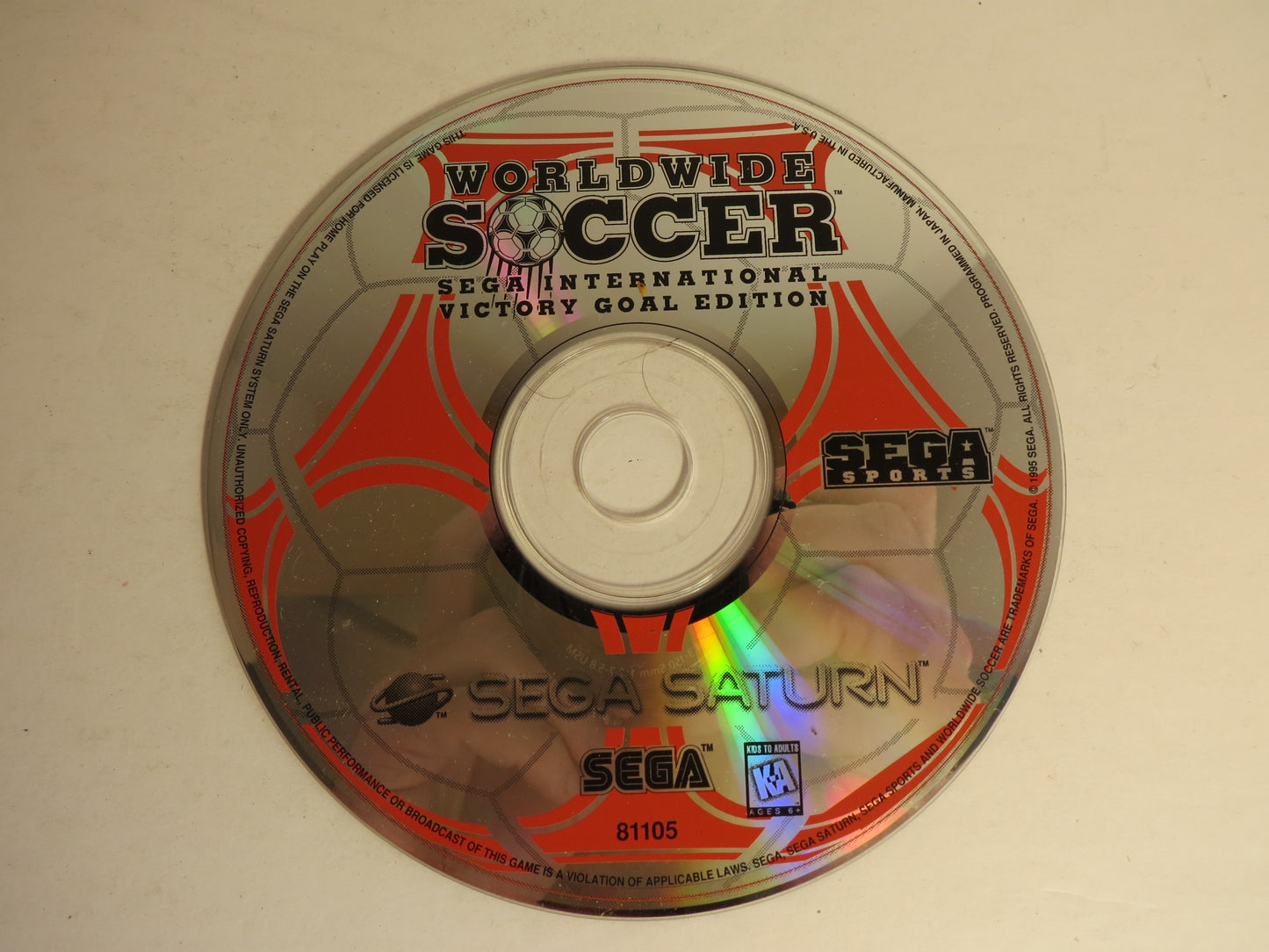 Worldwide Soccer Sega Saturn Game CIB