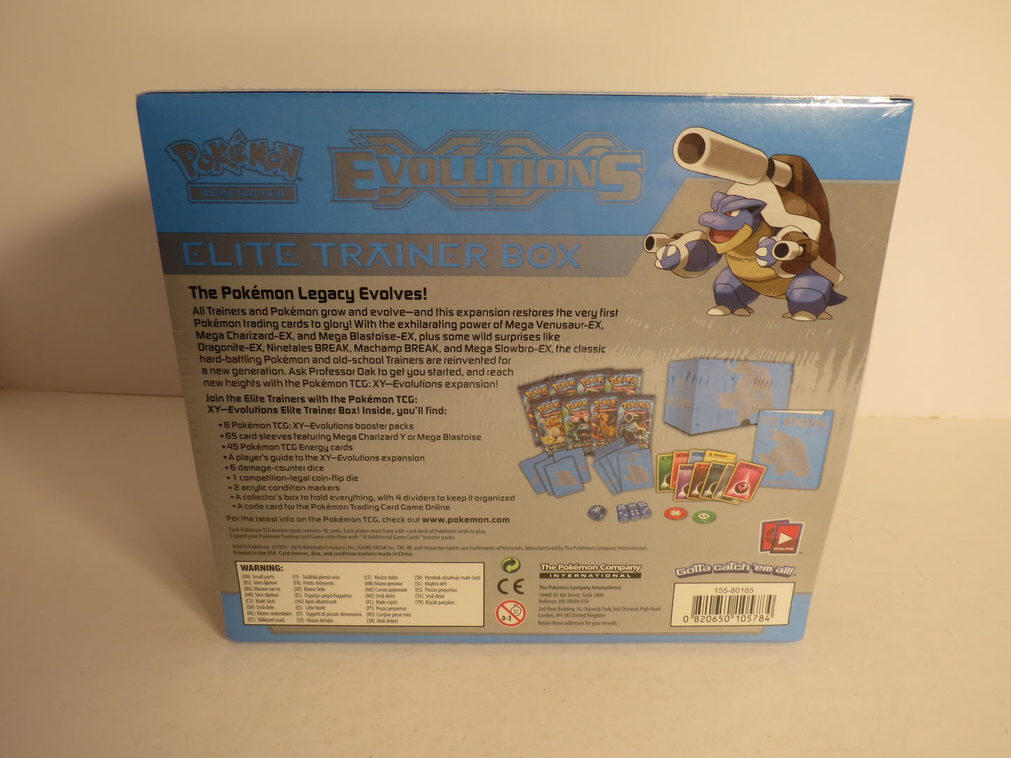 XY Evolutions Mega Blastoise Pokemon Elite Trainer Box ETB Sealed Sliced