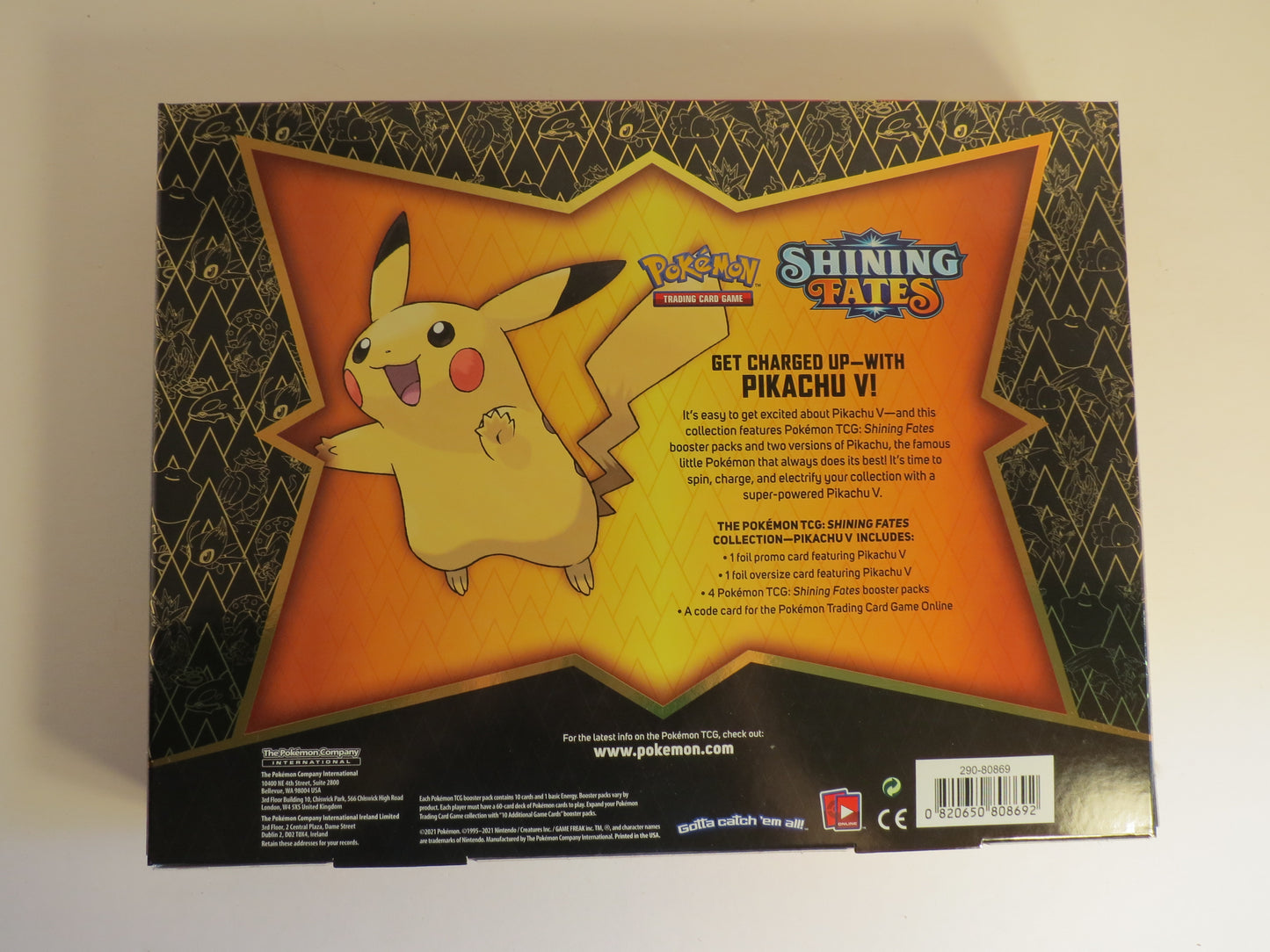 Pikachu V Box Collection Box Shining Fates Pokemon Sealed