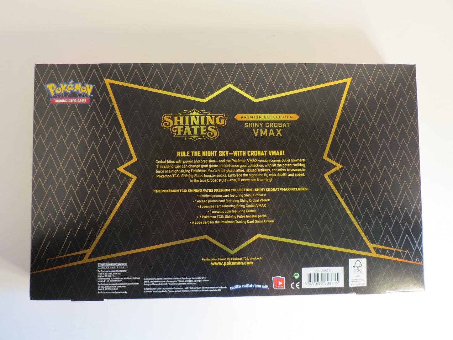Shiny Crobat Vmax Premium Collection Box Shining Fates Collection Box Pokemon Sealed
