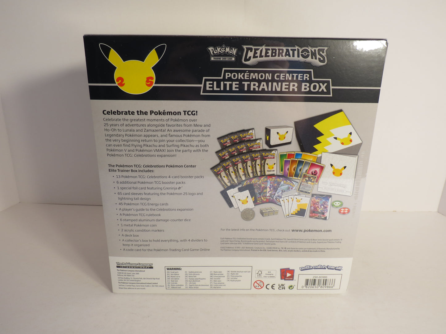 Celebrations Elite Trainer Box Pokemon Center ETB 25th Anniversary Sealed