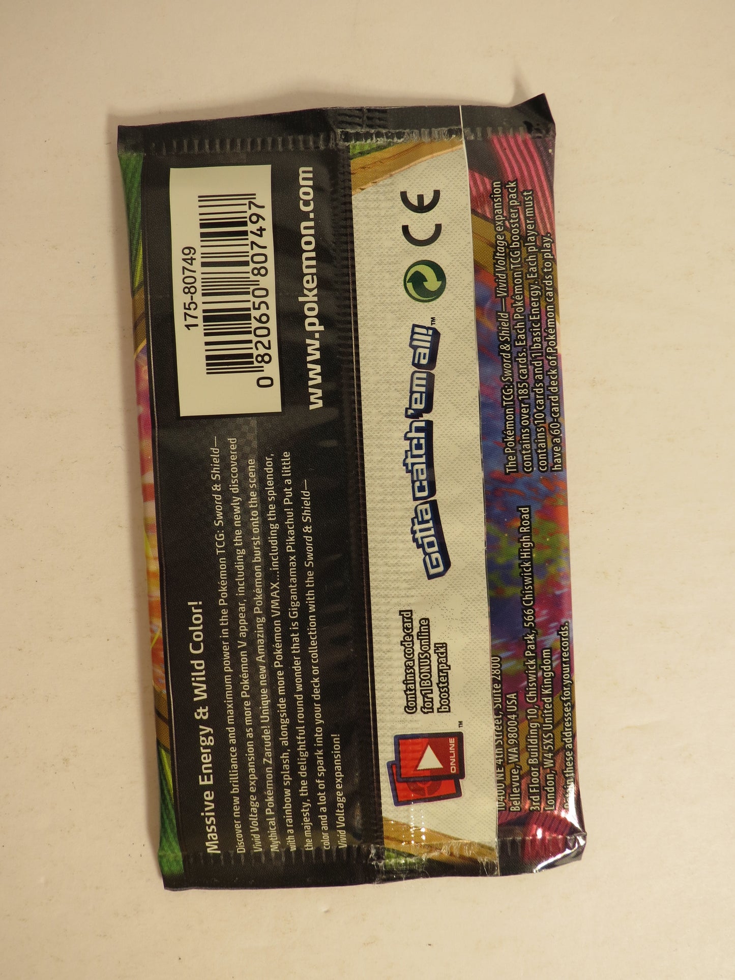 Sword & Shield Vivid Voltage Pokemon Booster Pack Sealed