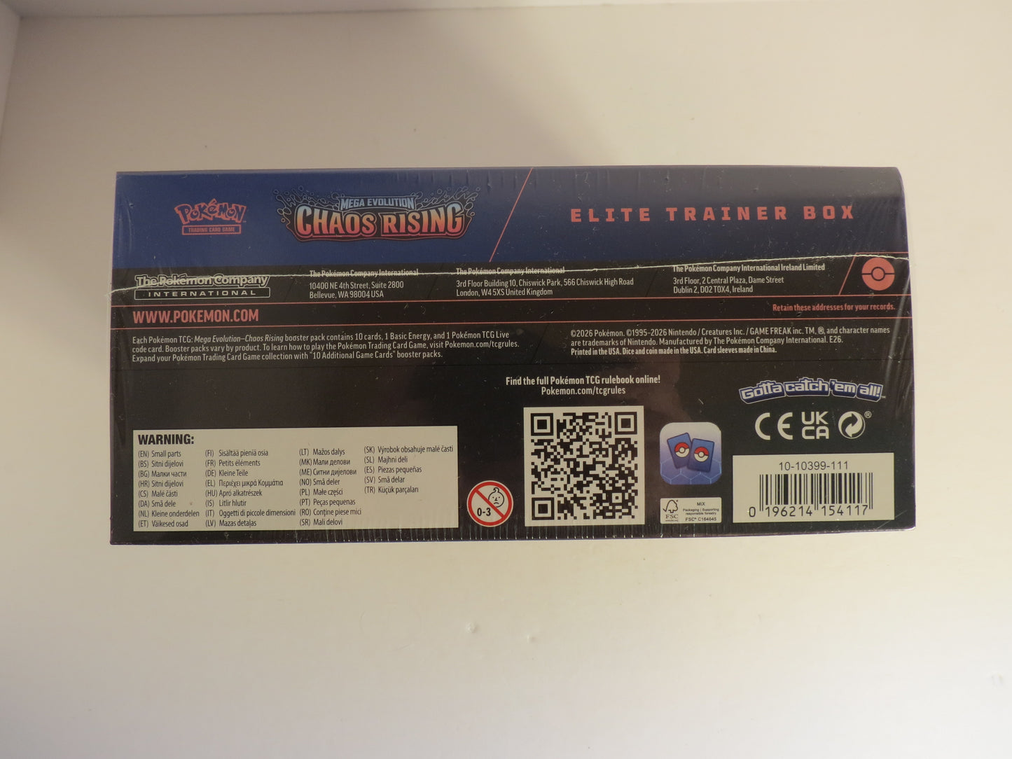 Mega Evolution Chaos Rising Elite Trainer Box ETB Sealed Pokemon