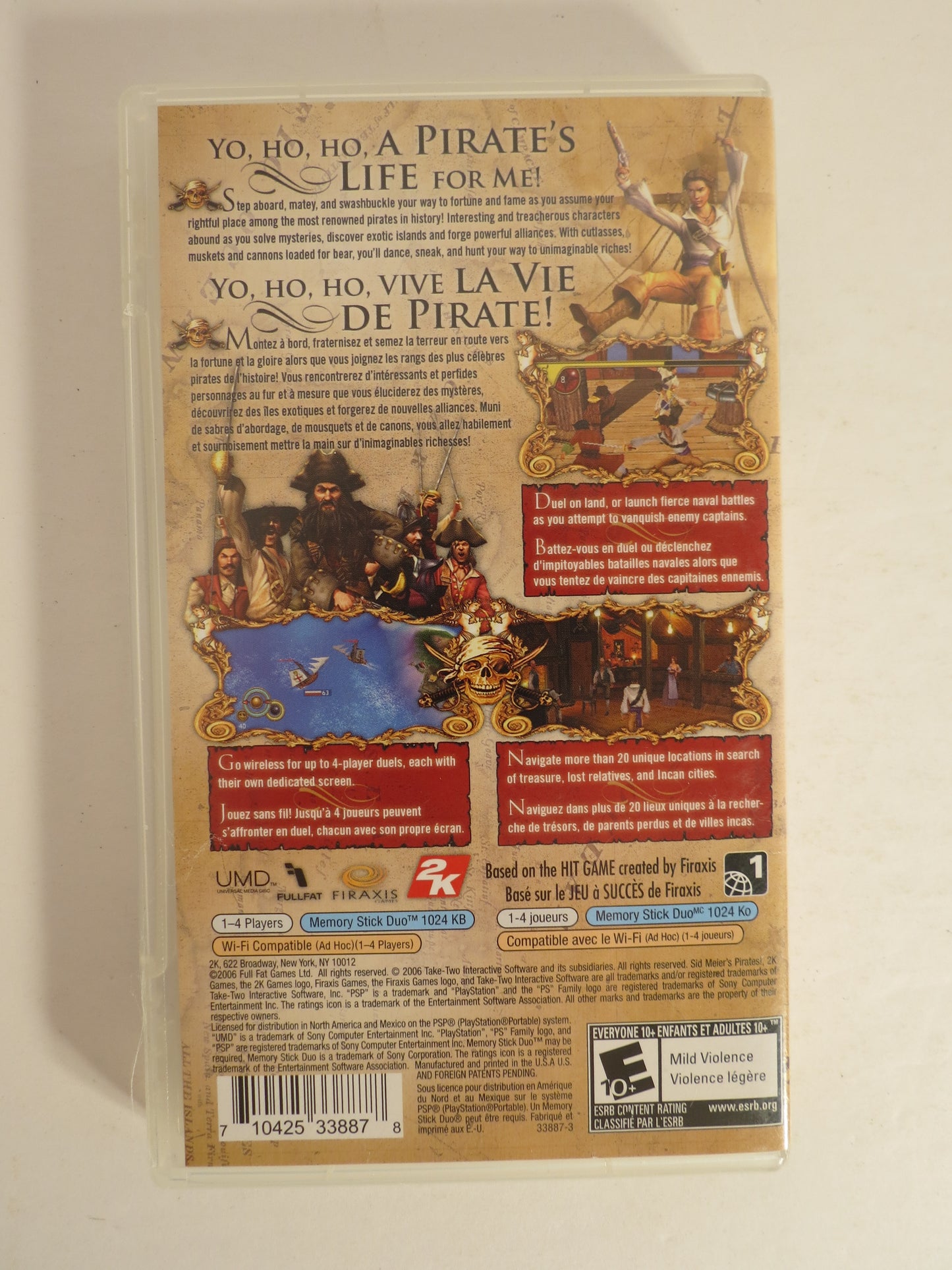 Sid Meier's Pirates! PSP Game CIB Playstation Portable