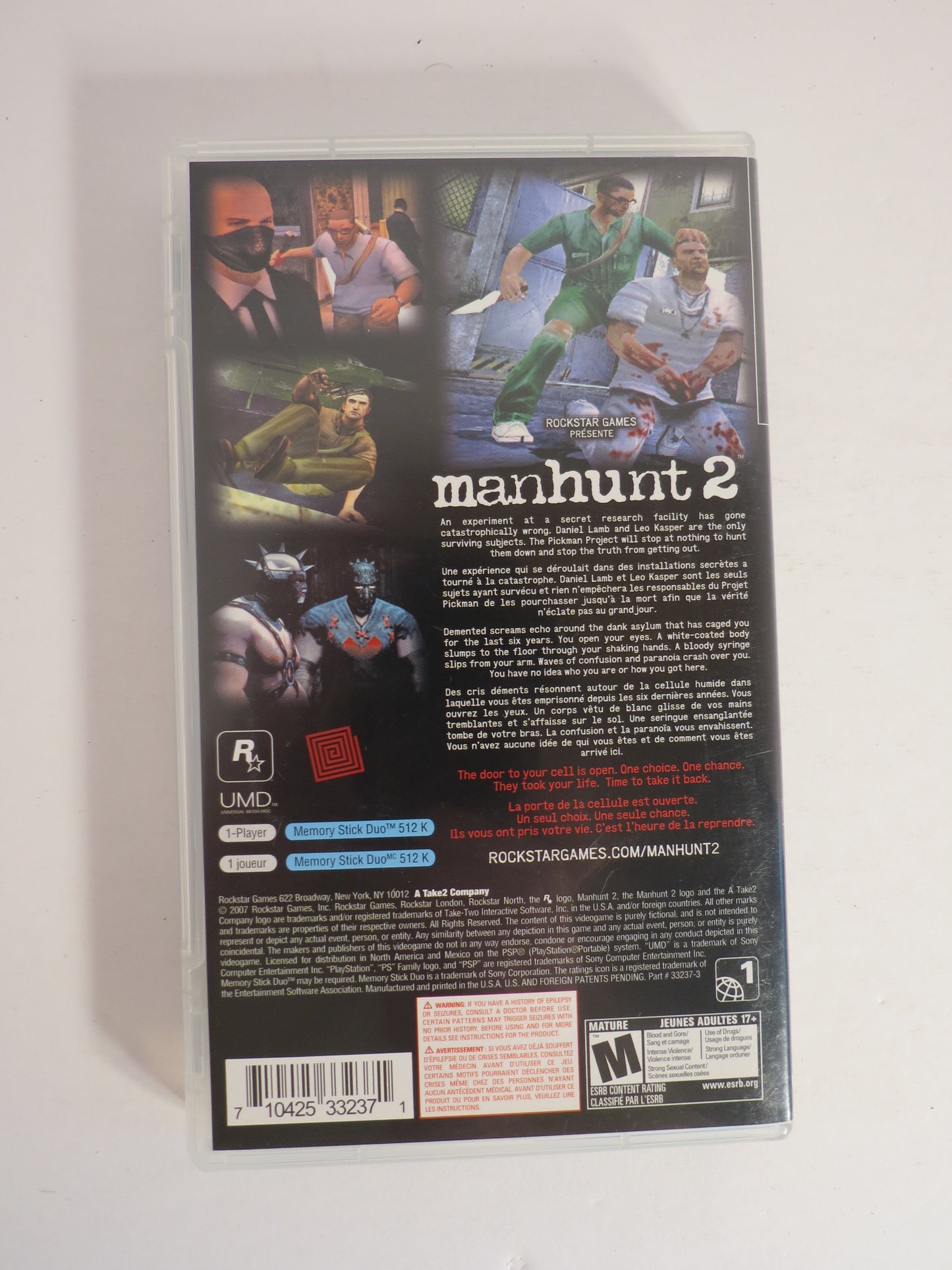 Manhunt 2 PSP Game CIB Playstation Portable