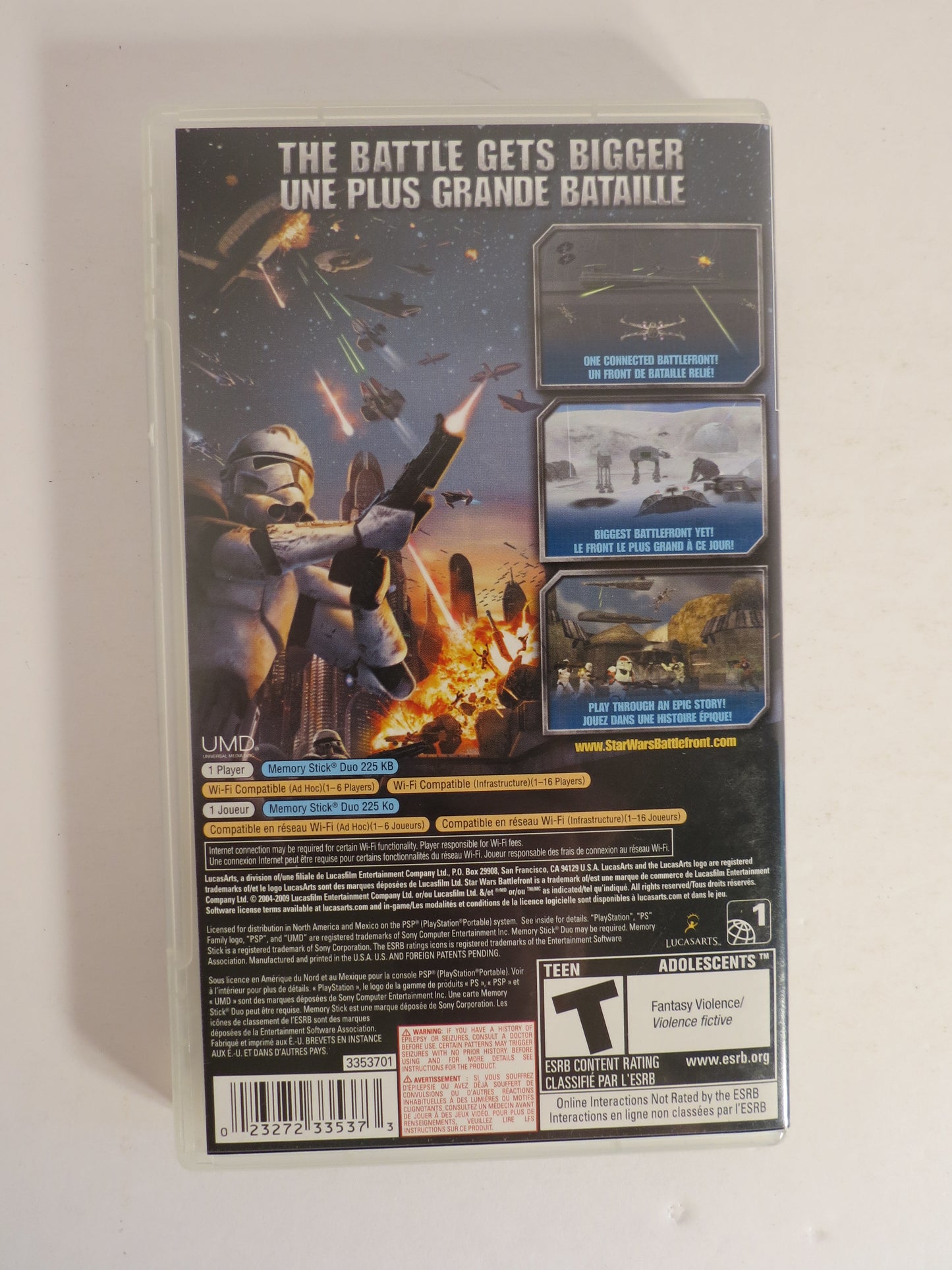 Star Wars Battlefront: Elite Squadron PSP Game CIB Playstation Portable