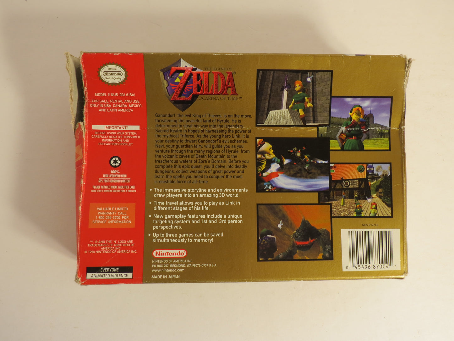 Zelda Ocarina of Time Nintendo 64 Game CIB N64