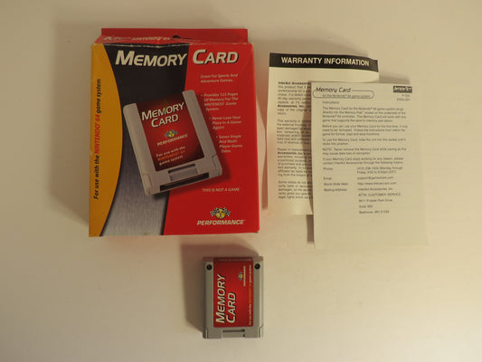 Memory Card Nintendo 64 CIB N64 Performance