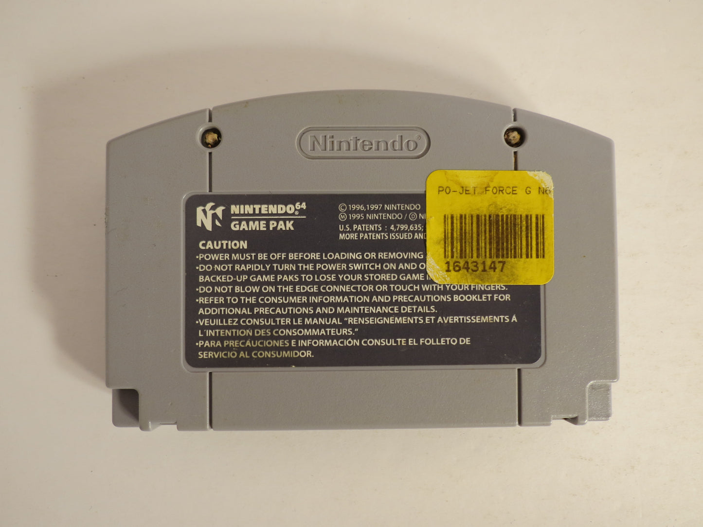 Jetforce Gemini Nintendo 64 Game N64
