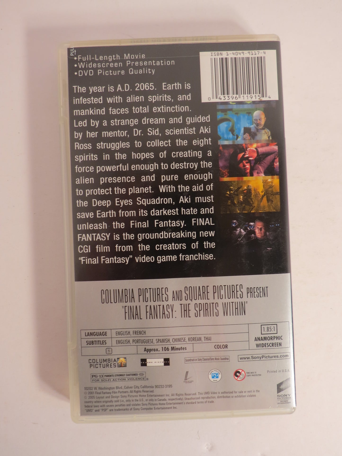 Final Fantasy: The Spirits Within PSP UMD Video Playstation Portable