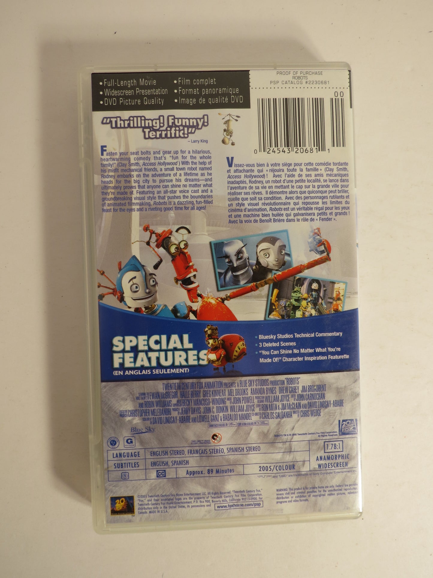 Robots PSP UMD Video Playstation Portable