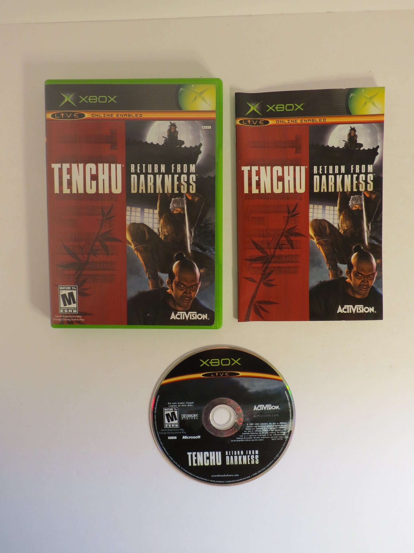 Tenchu Return From Darkness Xbox Game CIB