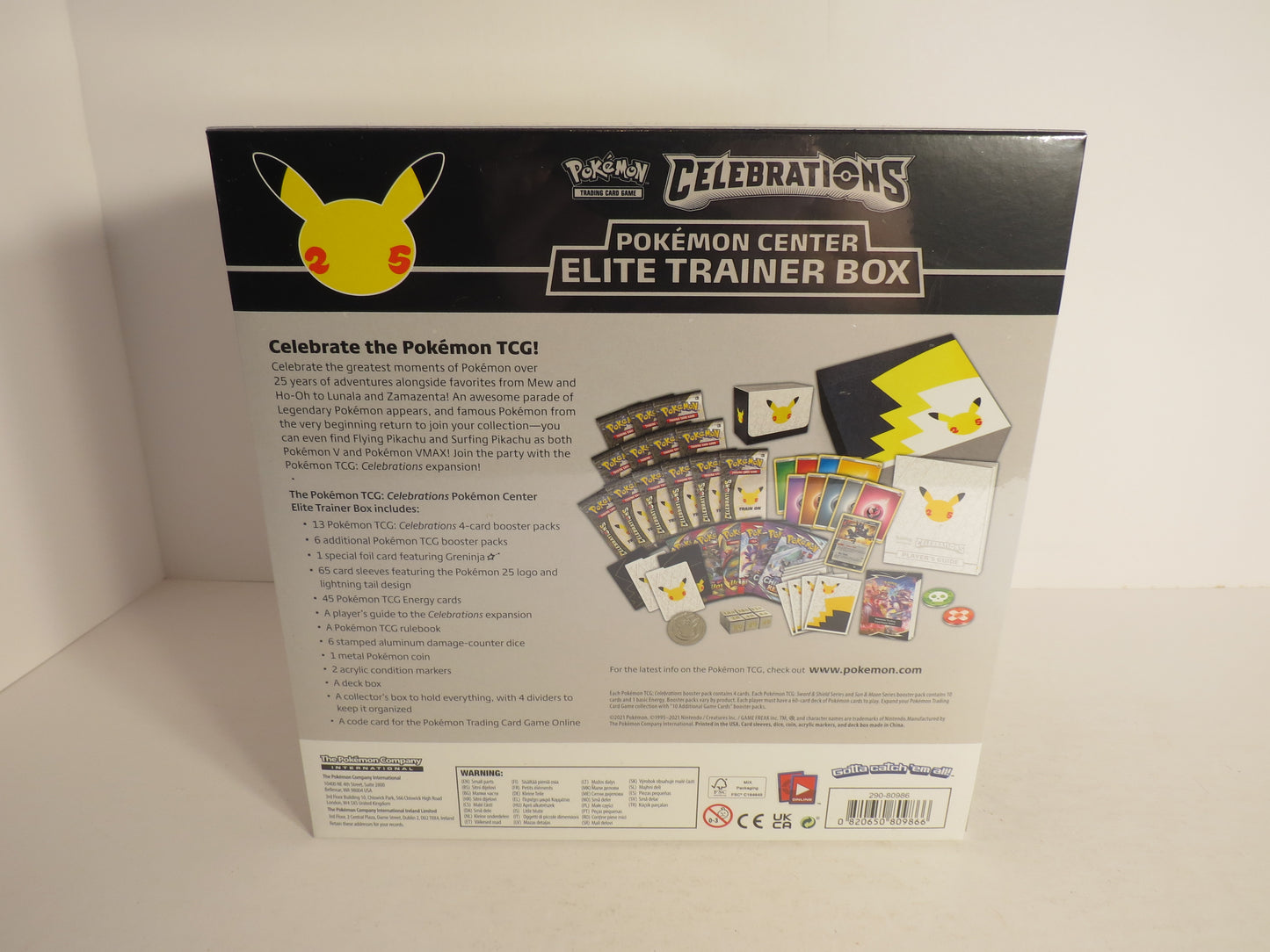 Celebrations Elite Trainer Box Pokemon Center ETB 25th Anniversary Sealed