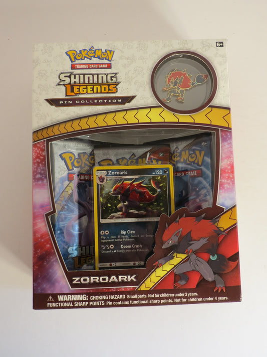 Zoroark Shining Legends Pin Collection Box Pokemon Sealed