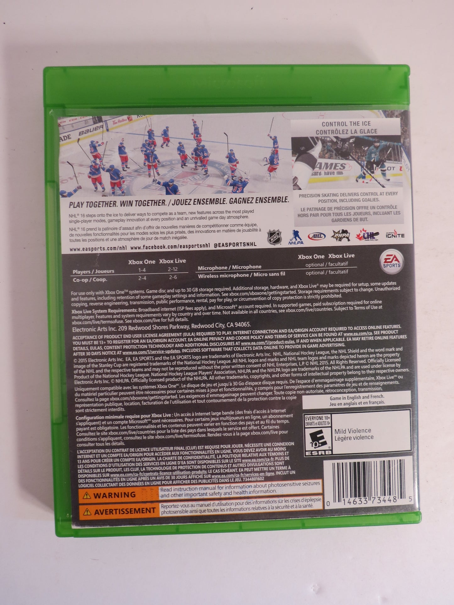NHL 16 Xbox One Game CIB