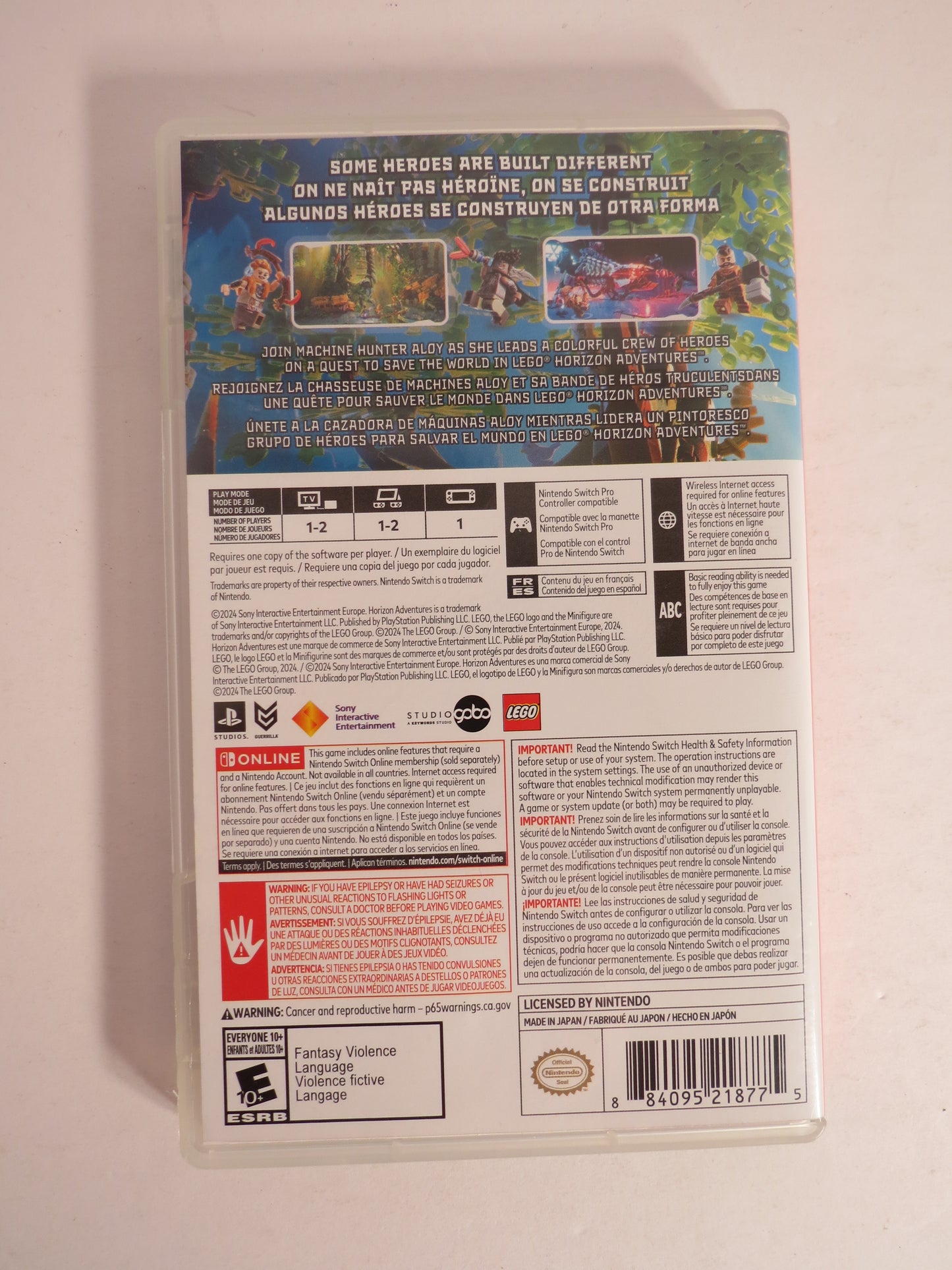 Lego Horizon Adventures Nintendo Switch Game CB