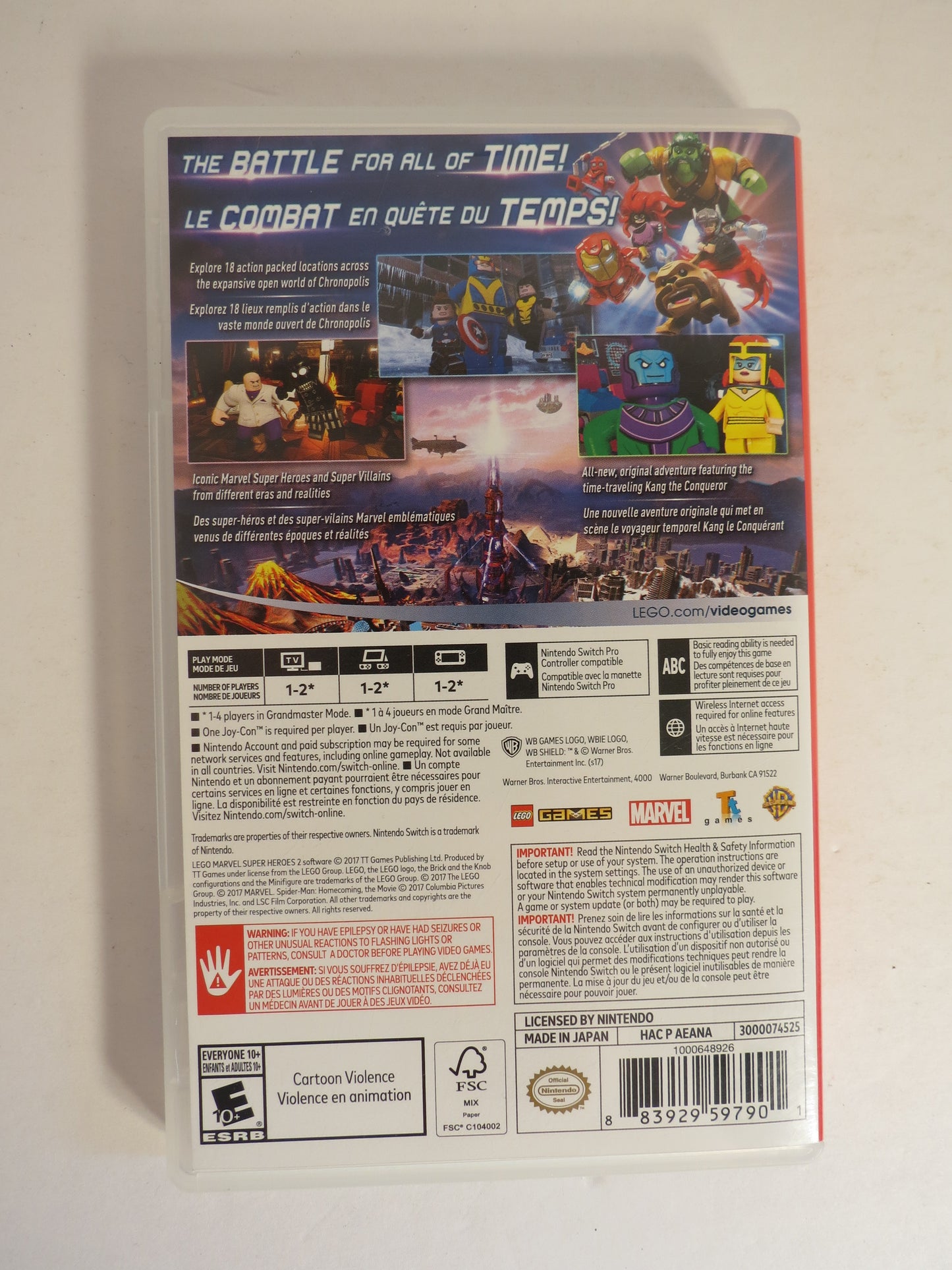 Lego Marvel Super Heroes 2 Nintendo Switch Game CIB