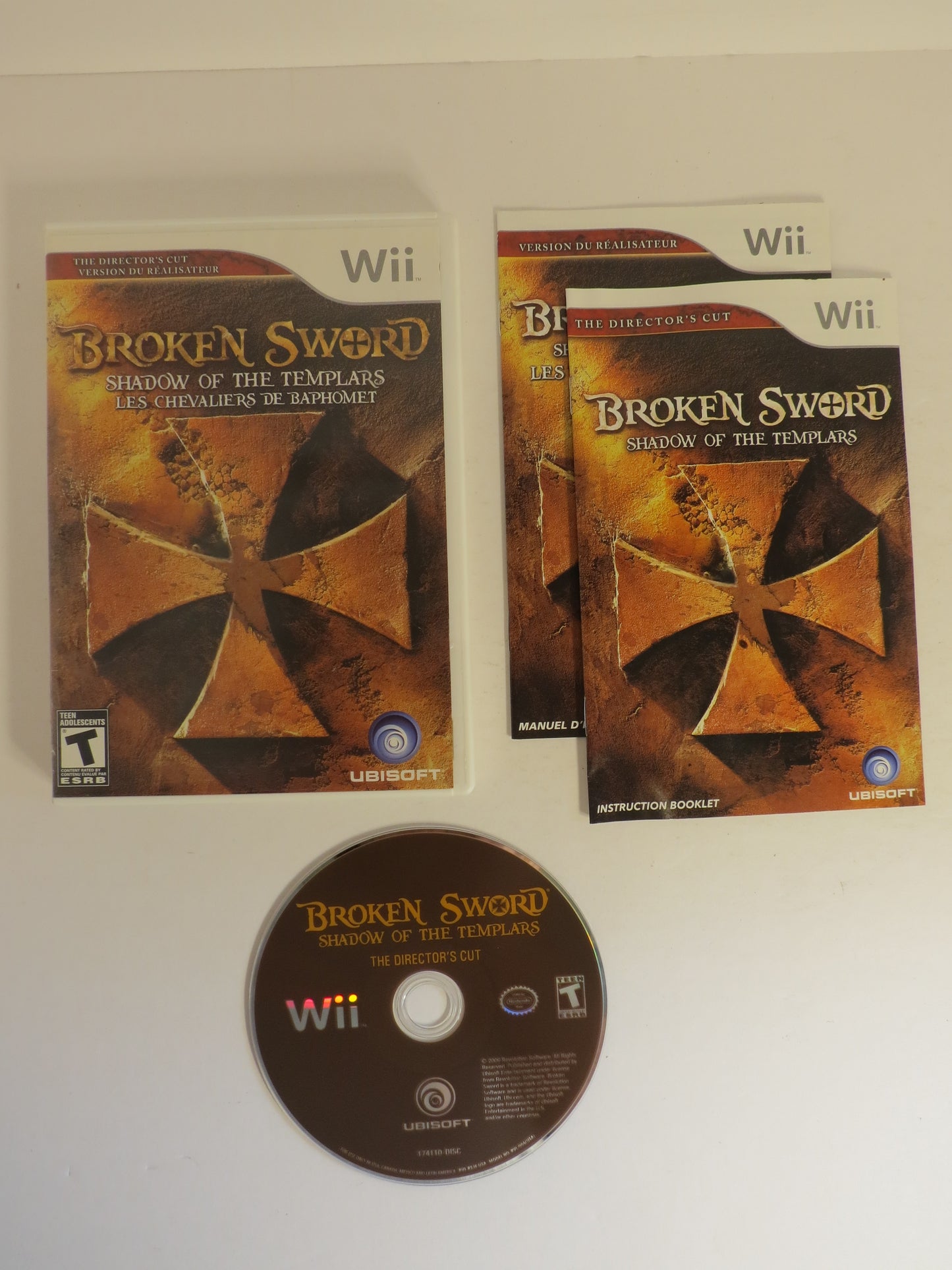 Broken Sword Shadow of the Templars Director's Cut Nintendo Wii Game CIB