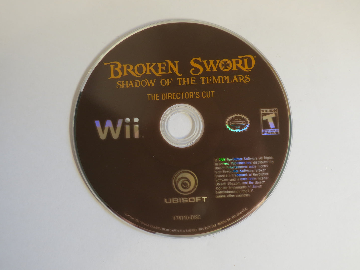 Broken Sword Shadow of the Templars Director's Cut Nintendo Wii Game CIB