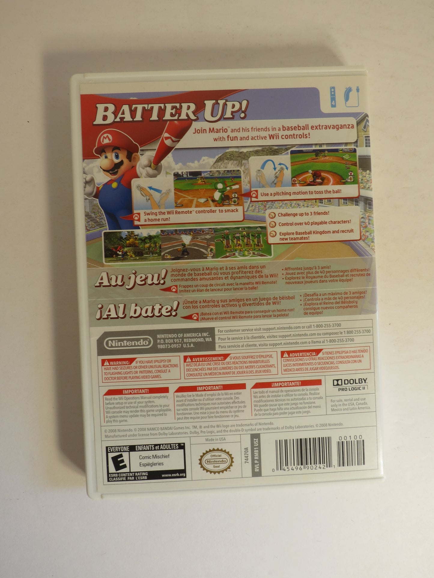 Mario Super Sluggers Nintendo Wii Game CB Nintendo Selects
