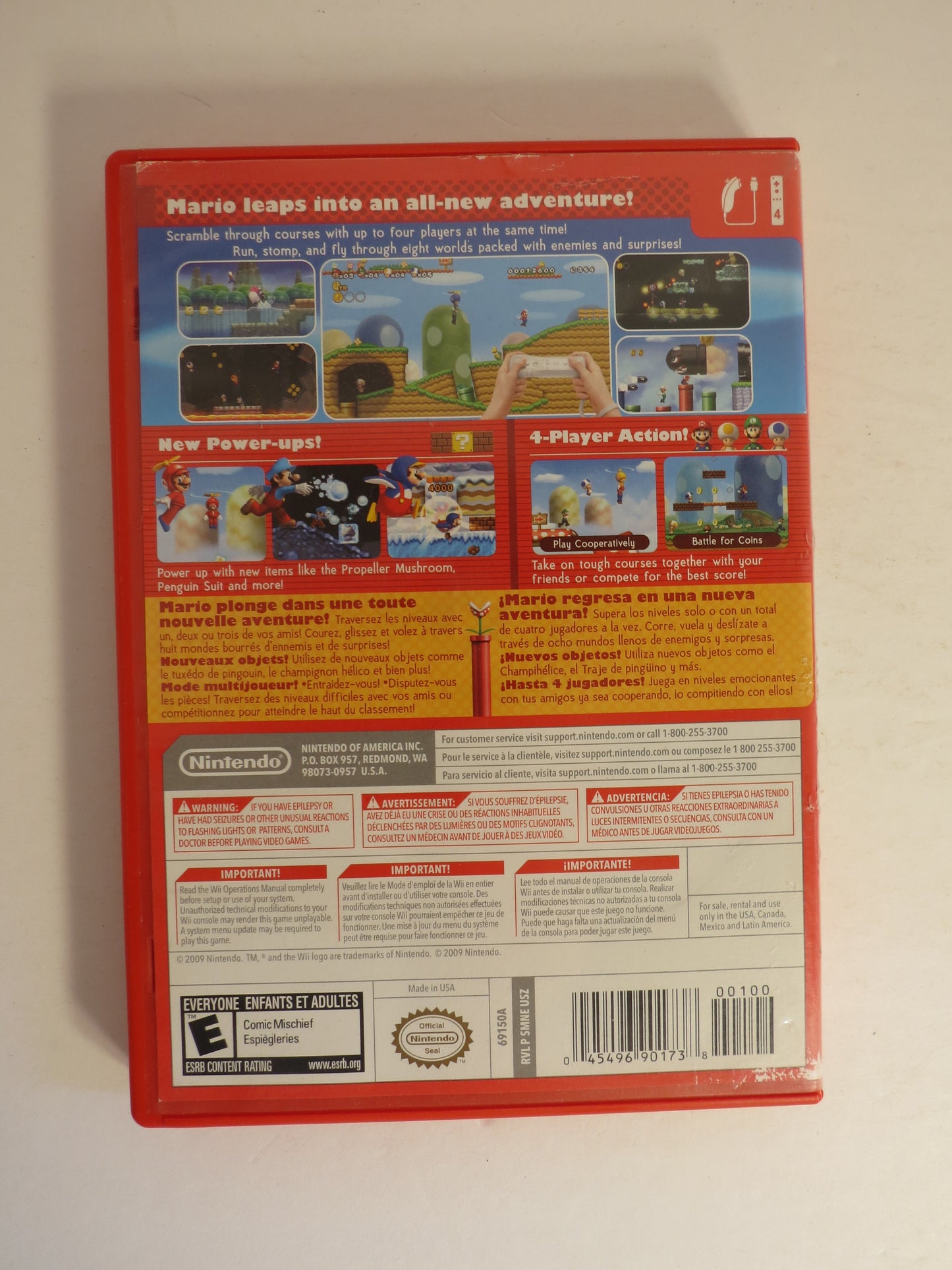 New Super Mario Bros. Wii Nintendo Wii Game CB
