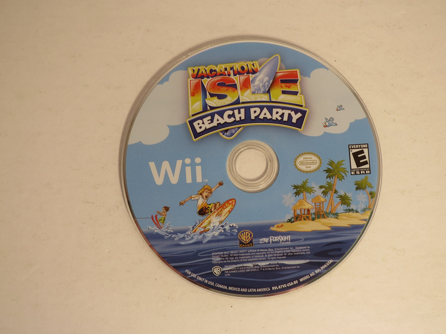 Vacation Isle Beach Party Nintendo Wii Game CB