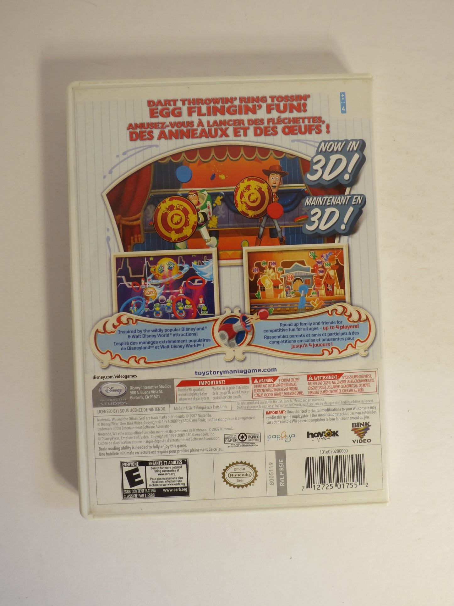 Toy Story Mania Nintendo Wii Game CIB