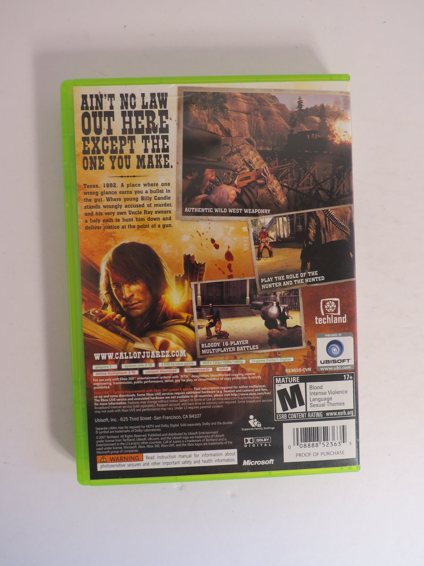 Call of Juarez Xbox 360 Game CIB