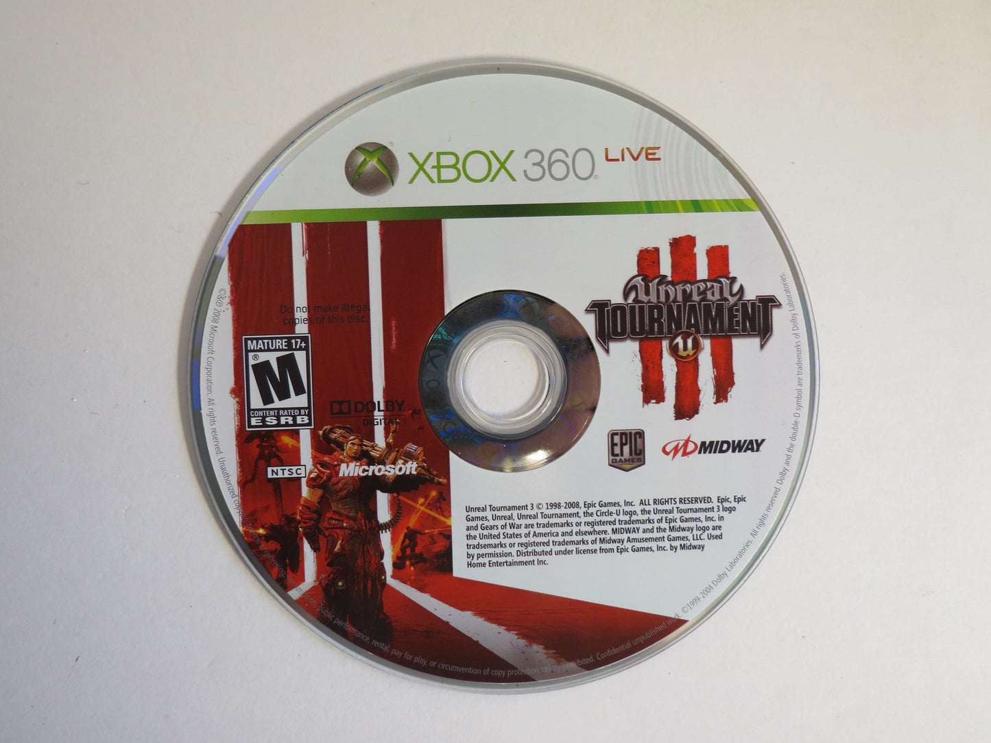 Unreal Tournament III Xbox 360 Game CIB